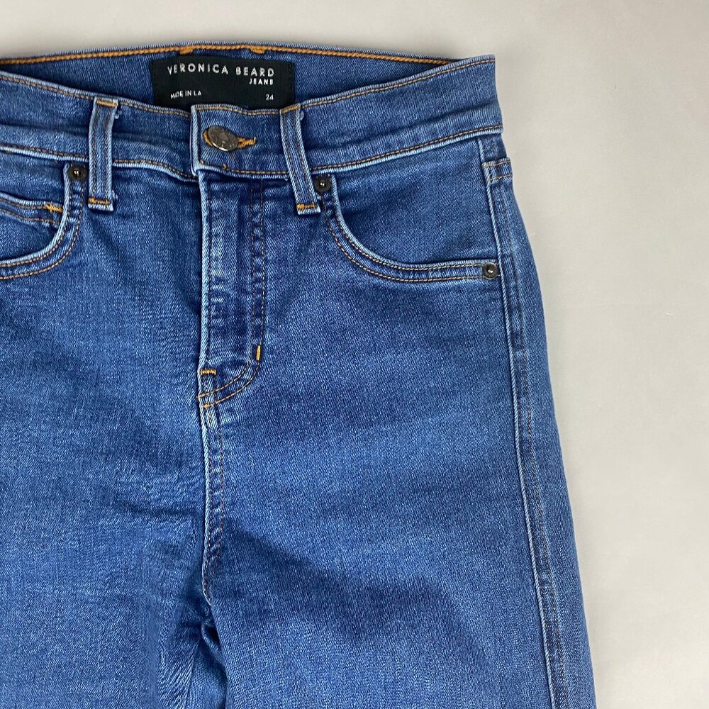 Veronica Beard Flare Jeans Women Size 24 Blue - Flaw - Picture 3 of 14